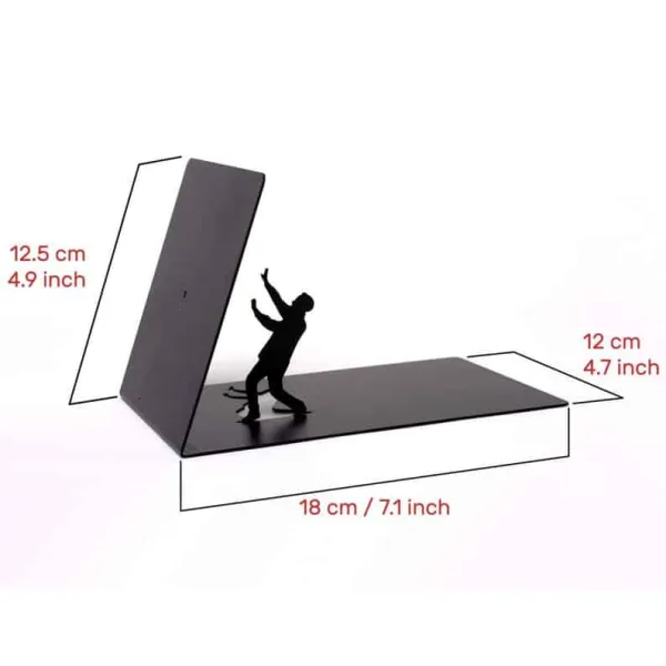 Sjov bogstøtte metal faldende bøger