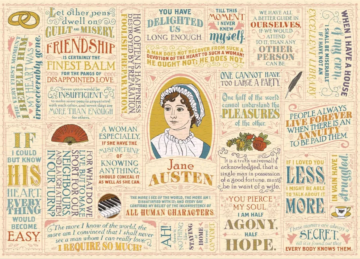 Puslespil med Jane Austen citater