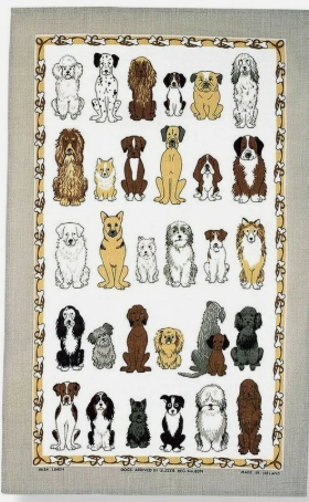 ulster-weavers-viskestykke-med-hunde-dogs -arrived - Cosy Animals Ulster Weavers viskestykke med hunde Dogs Arrived